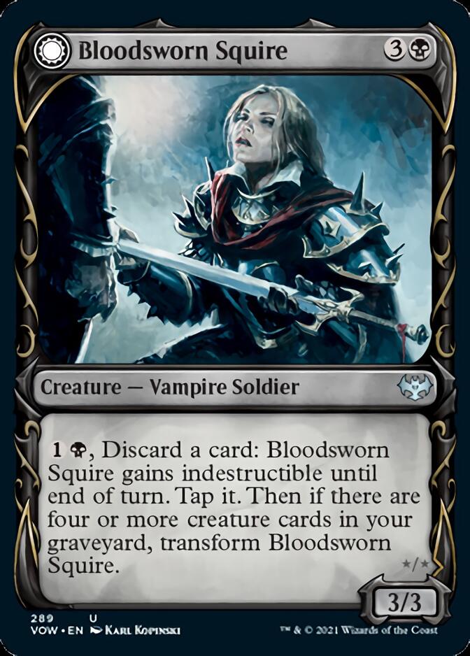 Bloodsworn Squire // Bloodsworn Knight (Showcase Fang Frame) [Innistrad: Crimson Vow] | Amazing Games TCG