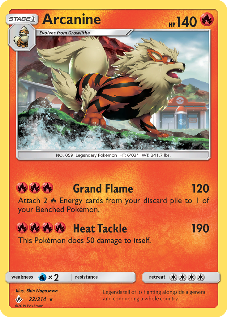 Arcanine (22/214) [Sun & Moon: Unbroken Bonds] | Amazing Games TCG