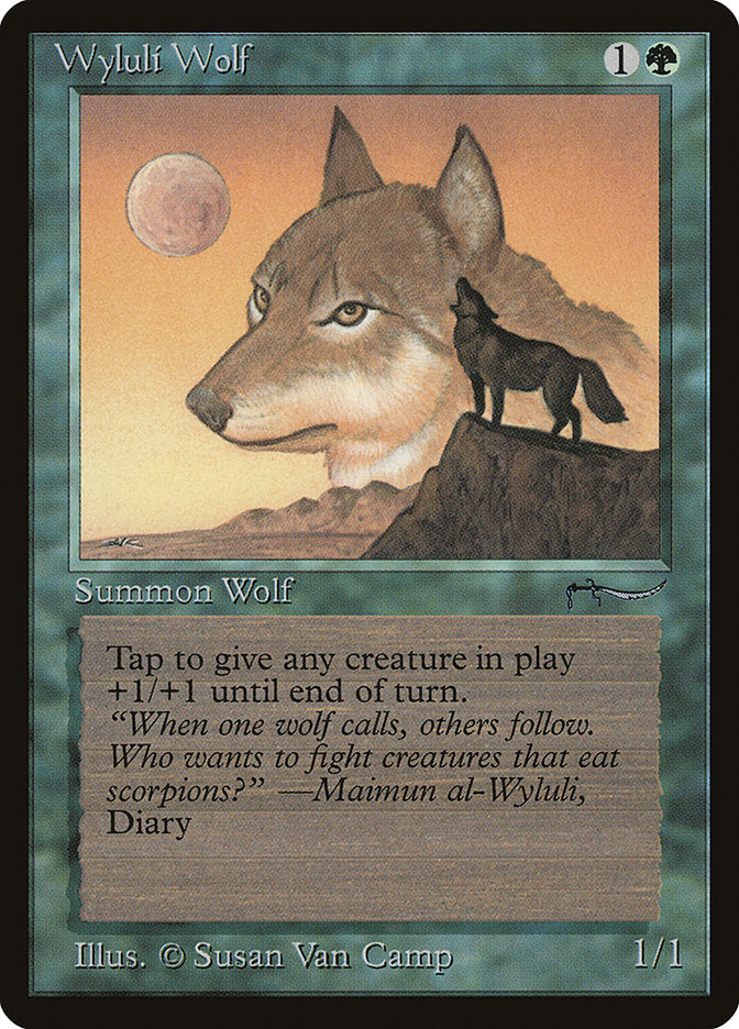 Wyluli Wolf (Light Mana Cost) [Arabian Nights] | Amazing Games TCG