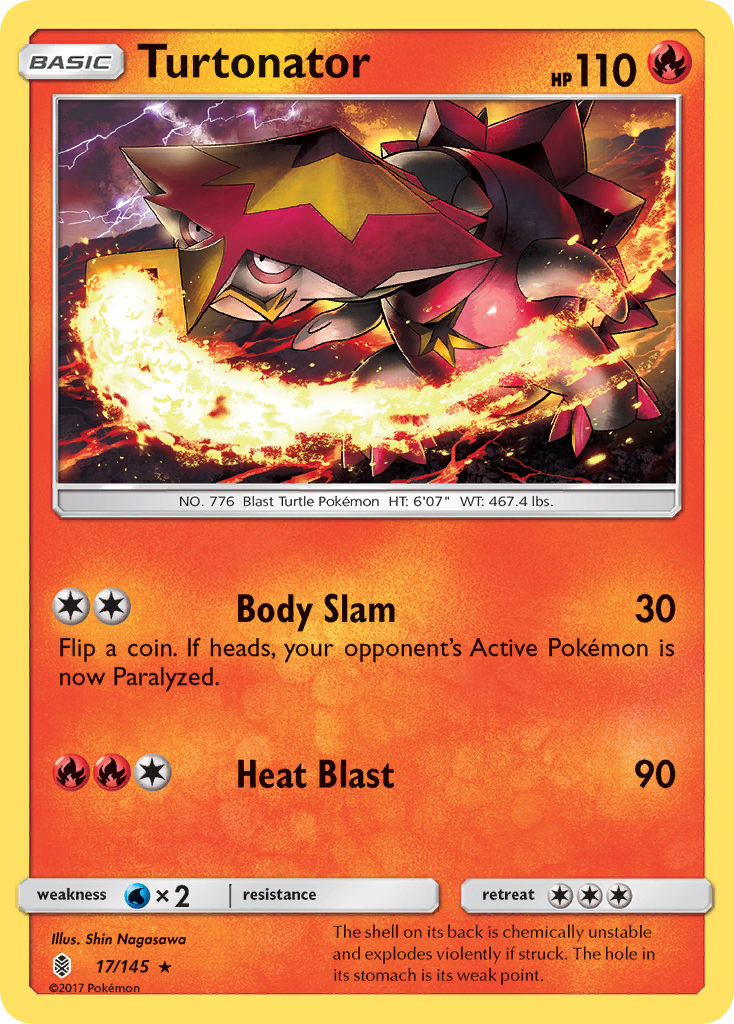 Turtonator (17/145) [Sun & Moon: Guardians Rising] | Amazing Games TCG