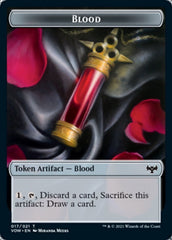 Blood // Wolf (014) Double-sided Token [Innistrad: Crimson Vow Tokens] | Amazing Games TCG