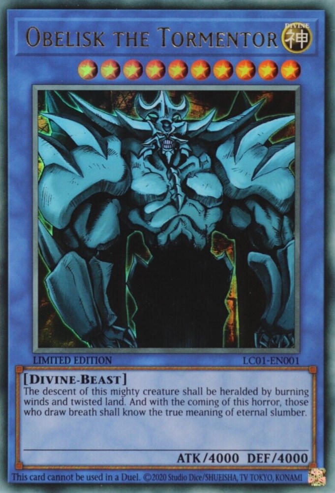 Obelisk the Tormentor (25th Anniversary) [LC01-EN001] Ultra Rare | Amazing Games TCG