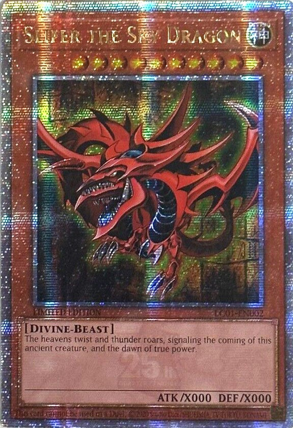 Slifer the Sky Dragon (25th Anniversary) [LC01-EN002] Quarter Century Secret Rare | Amazing Games TCG