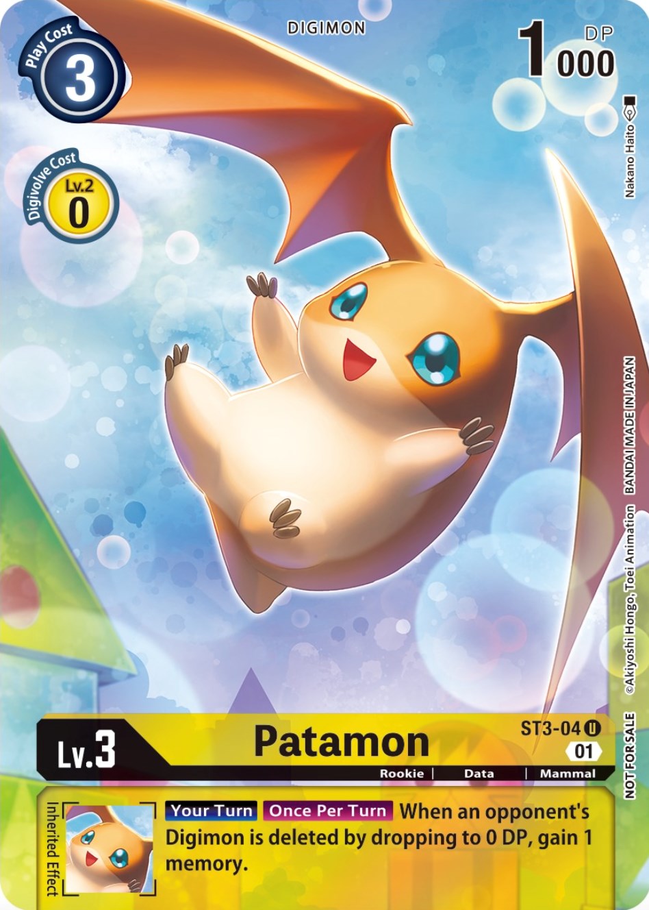 Patamon [ST3-04] (Official Tournament Pack Vol.9) [Starter Deck: Heaven's Yellow Promos] | Amazing Games TCG