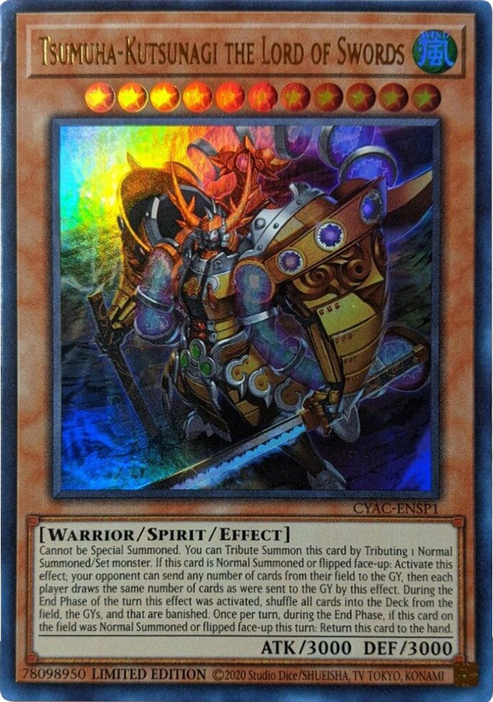 Tsumuha-Kutsunagi the Lord of Swords [CYAC-ENSP1] Ultra Rare | Amazing Games TCG