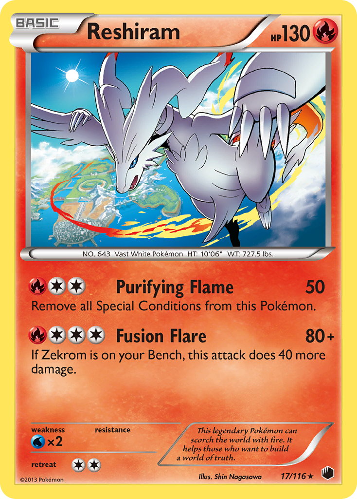 Reshiram (17/116) [Black & White: Plasma Freeze] | Amazing Games TCG