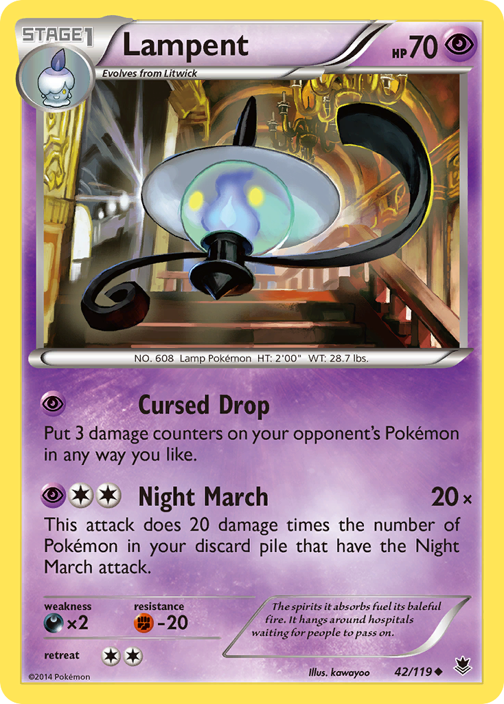 Lampent (42/119) [XY: Phantom Forces] | Amazing Games TCG