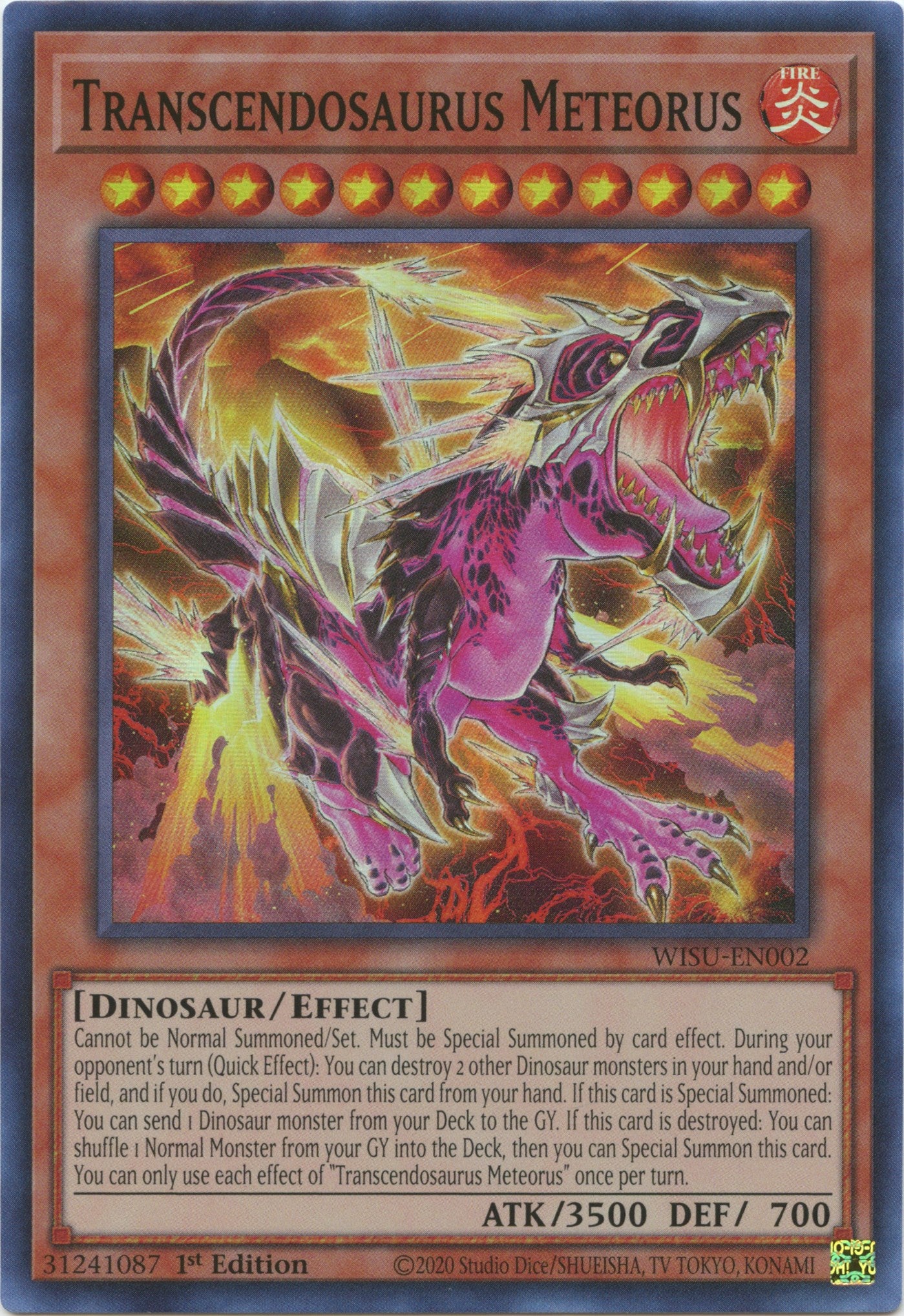 Transcendosaurus Meteorus [WISU-EN002] Super Rare | Amazing Games TCG