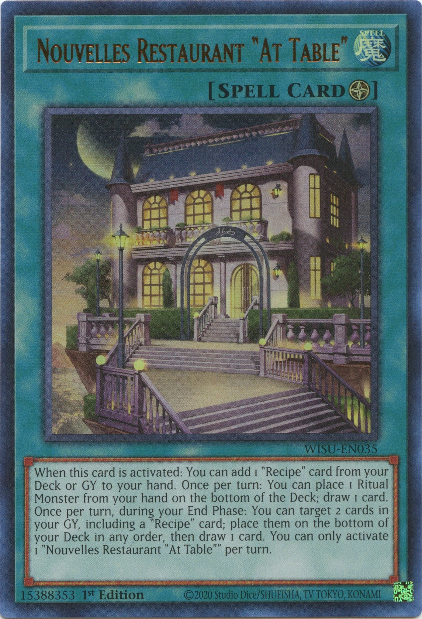 Nouvelles Restaurant "At Table" [WISU-EN035] Ultra Rare | Amazing Games TCG