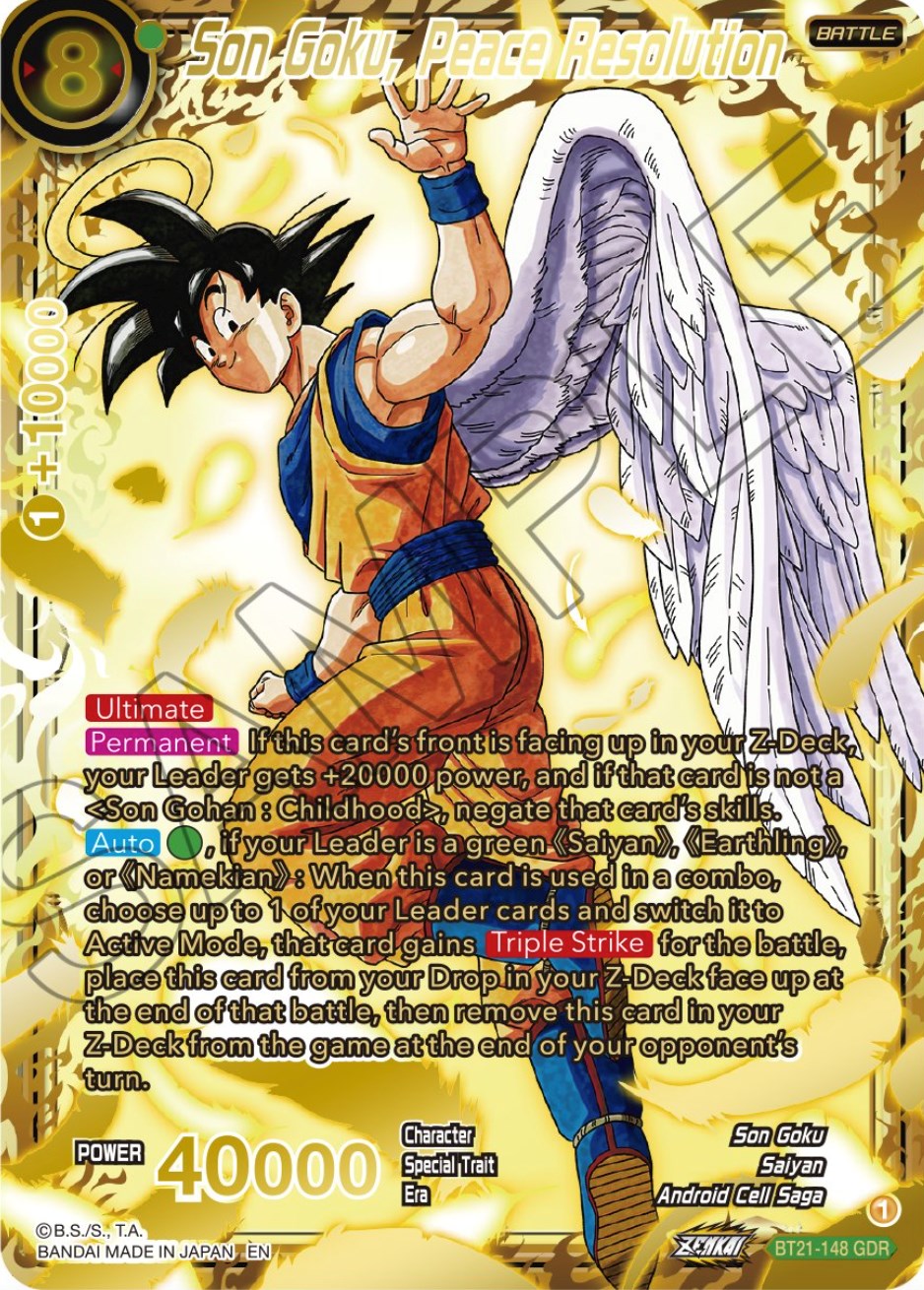Son Goku, Peace Resolution (God Rare) (BT21-148) [Wild Resurgence] | Amazing Games TCG
