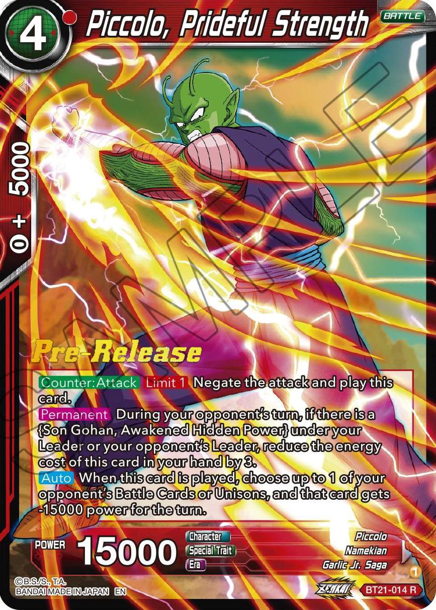 Piccolo, Prideful Strength (BT21-014) [Wild Resurgence Pre-Release Cards] | Amazing Games TCG