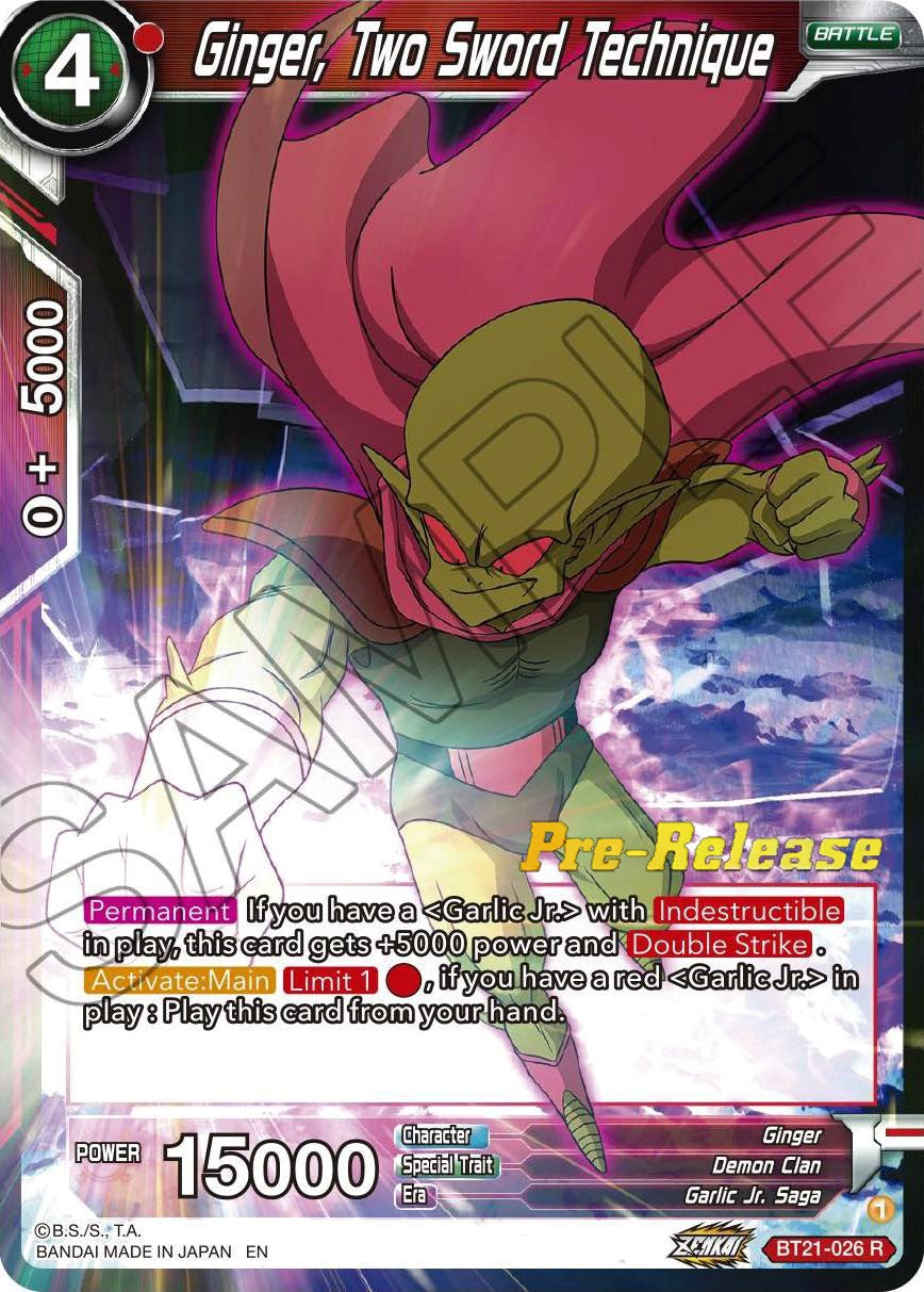 Ginger, Two Sword Technique (BT21-026) [Wild Resurgence Pre-Release Cards] | Amazing Games TCG