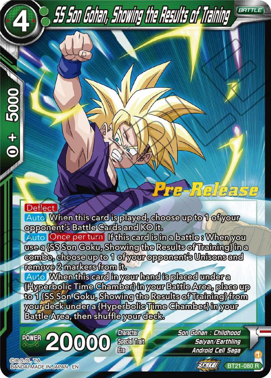 SS Son Gohan, Showing the Results of Training (BT21-080) [Wild Resurgence Pre-Release Cards] | Amazing Games TCG