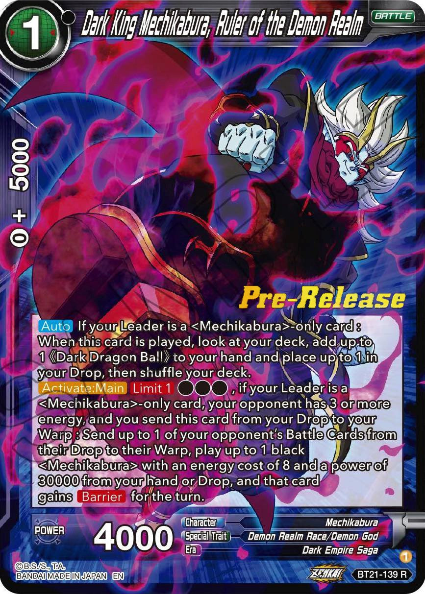 Dark King Mechikabura, Ruler of the Demon Realm (BT21-139) [Wild Resurgence Pre-Release Cards] | Amazing Games TCG