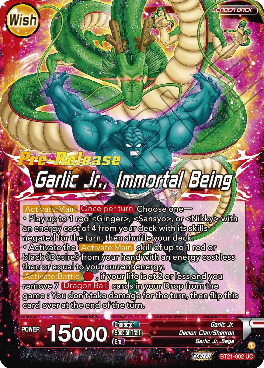 Garlic Jr. // Garlic Jr., Immortal Being (BT21-002) [Wild Resurgence Pre-Release Cards] | Amazing Games TCG