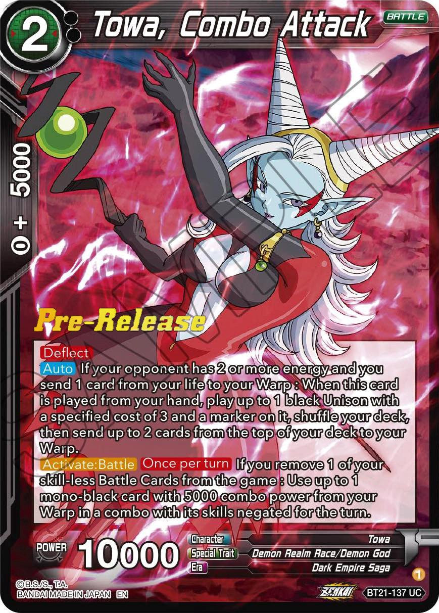 Towa, Combo Attack (BT21-137) [Wild Resurgence Pre-Release Cards] | Amazing Games TCG
