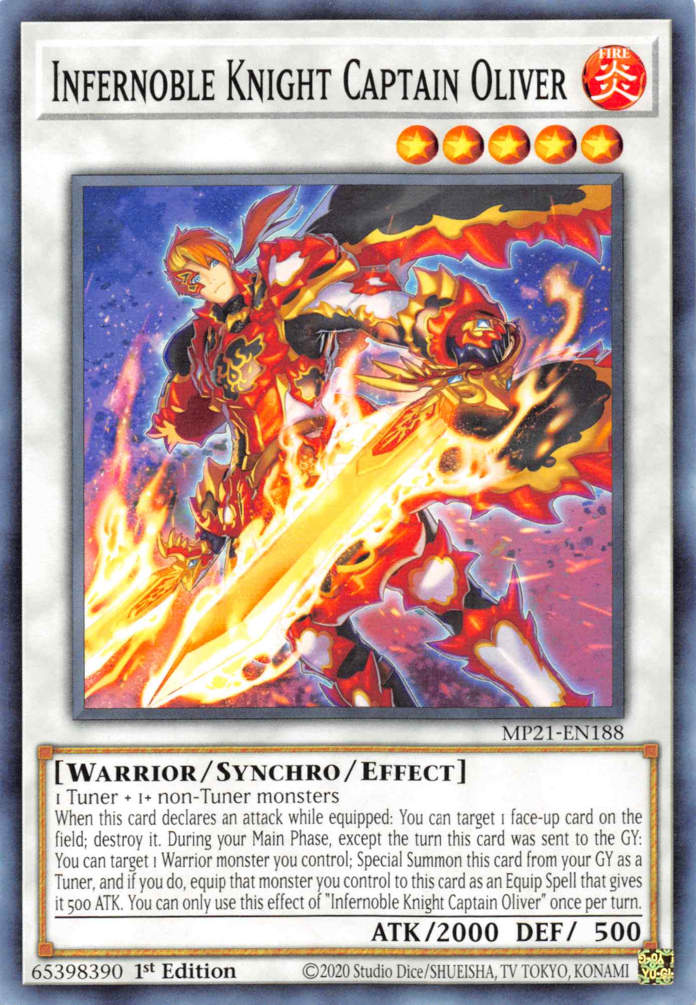 Infernoble Knight Captain Oliver [MP21-EN188] Common | Amazing Games TCG