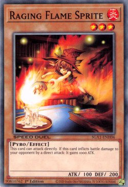 Raging Flame Sprite [SGX1-ENH06] Common | Amazing Games TCG