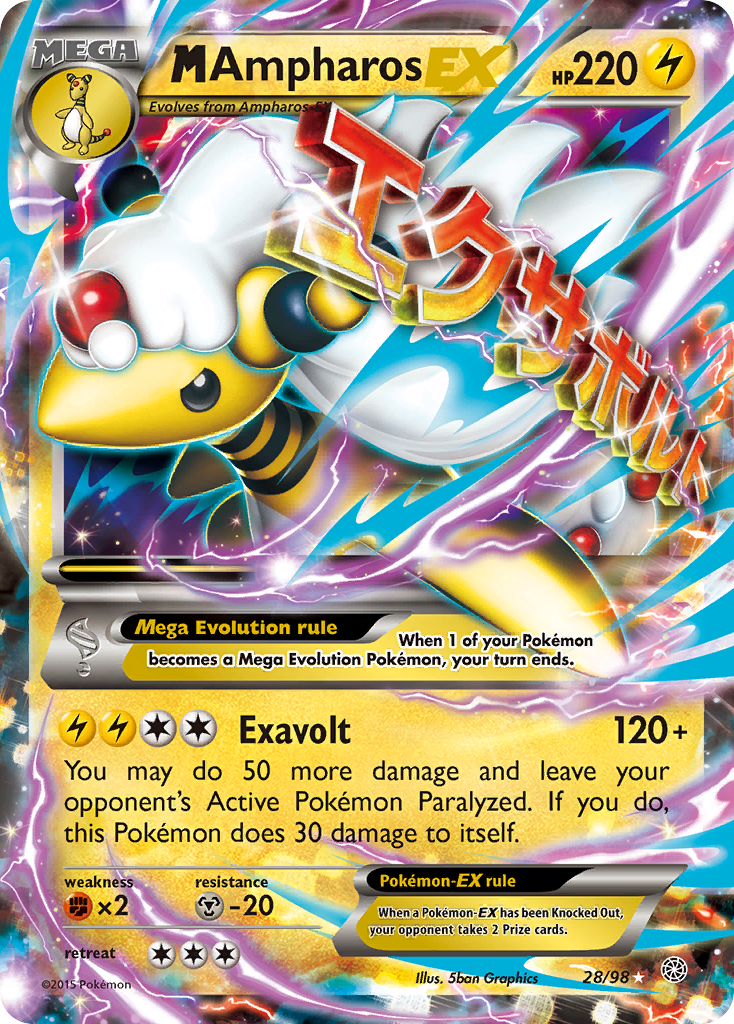 M Ampharos EX (28/98) [XY: Ancient Origins] | Amazing Games TCG