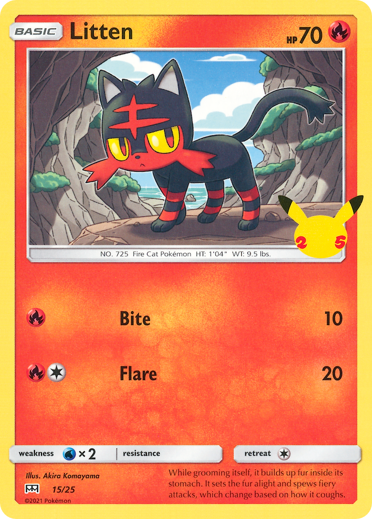 Litten (15/25) [McDonald's 25th Anniversary] | Amazing Games TCG