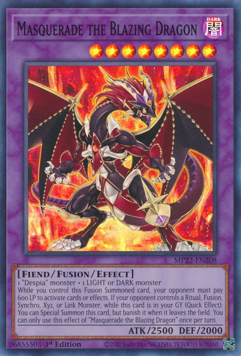 Masquerade the Blazing Dragon [MP22-EN208] Super Rare | Amazing Games TCG