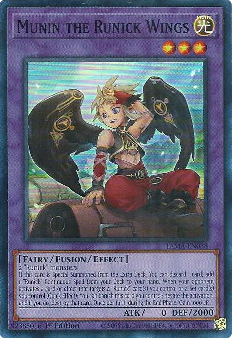 Munin the Runick Wings [TAMA-EN038] Super Rare | Amazing Games TCG