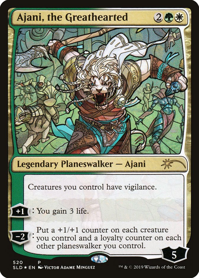 Ajani, the Greathearted (Stained Glass) [Secret Lair Drop Promos] | Amazing Games TCG