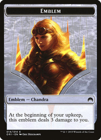 Emblem - Chandra, Roaring Flame [Magic Origins Tokens] | Amazing Games TCG