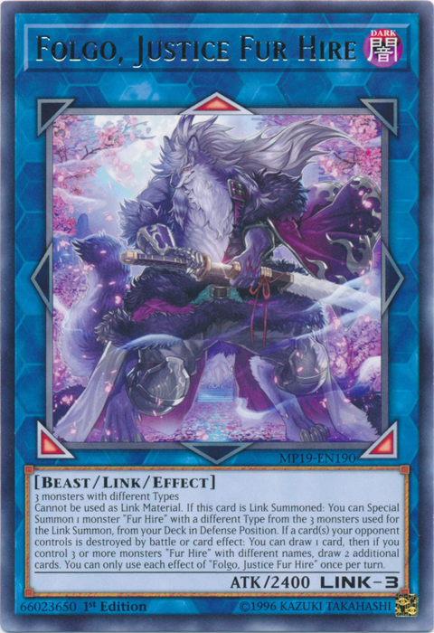 Folgo, Justice Fur Hire [MP19-EN190] Rare | Amazing Games TCG