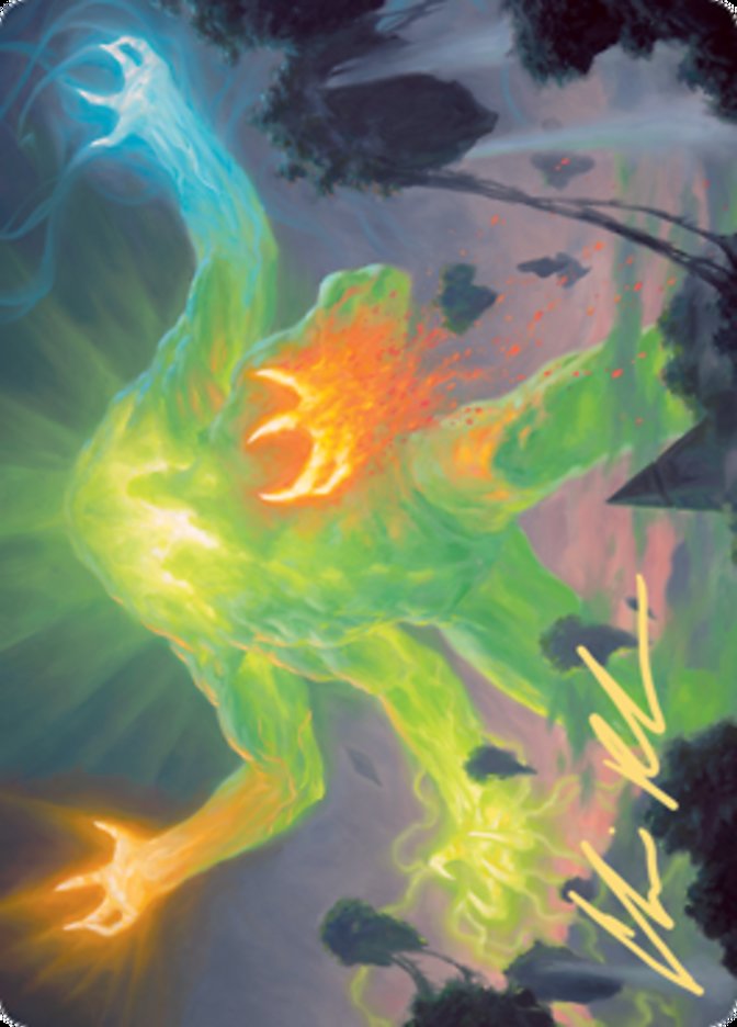 Omnath, Locus of Creation Art Card (Gold-Stamped Signature) [Zendikar Rising Art Series] | Amazing Games TCG