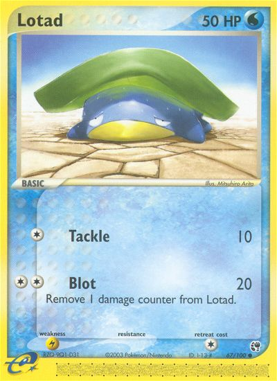 Lotad (67/100) [EX: Sandstorm] | Amazing Games TCG