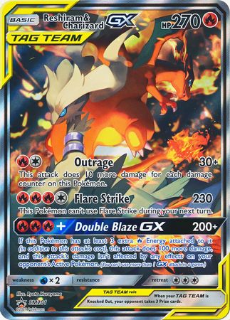 Reshiram & Charizard GX (SM201) (Jumbo Card) [Sun & Moon: Black Star Promos] | Amazing Games TCG