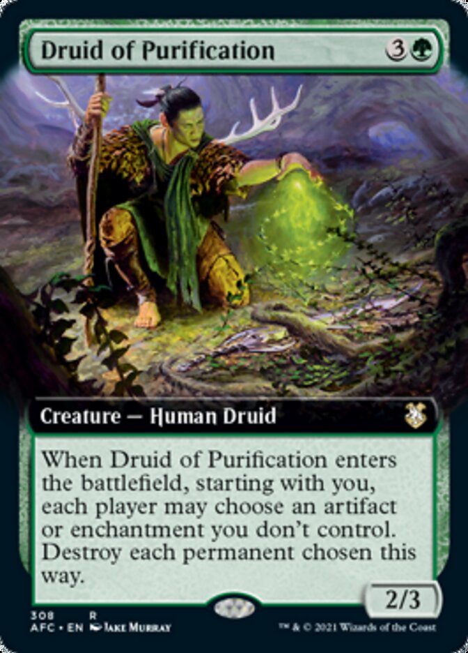 Druid of Purification (Extended) [Dungeons & Dragons: Adventures in the Forgotten Realms Commander] | Amazing Games TCG
