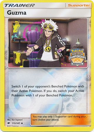 Guzma (115/147) (League Promo) [Sun & Moon: Burning Shadows] | Amazing Games TCG