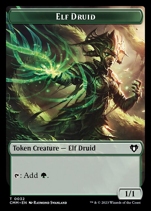 Saproling // Elf Druid Double-Sided Token [Commander Masters Tokens] | Amazing Games TCG