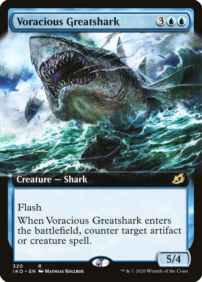 Voracious Greatshark (Extended Art) [Ikoria: Lair of Behemoths] | Amazing Games TCG