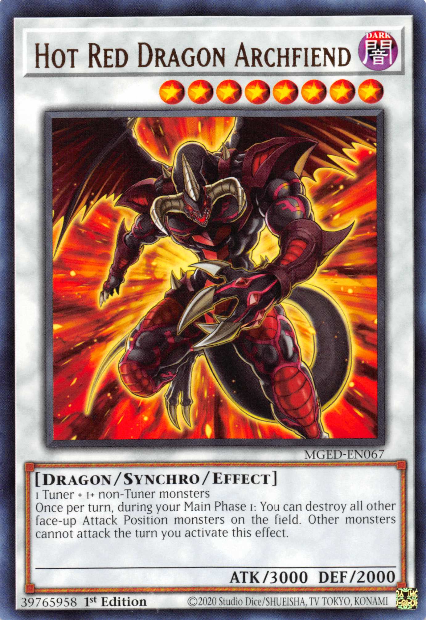 Hot Red Dragon Archfiend [MGED-EN067] Rare | Amazing Games TCG