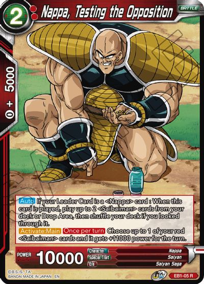 Nappa, Testing the Opposition (EB1-05) [Battle Evolution Booster] | Amazing Games TCG
