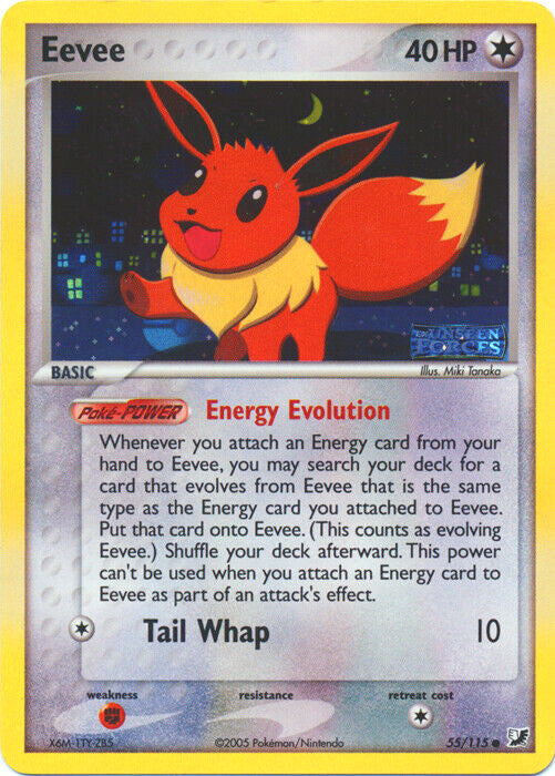 Eevee (55/115) (Stamped) [EX: Unseen Forces] | Amazing Games TCG