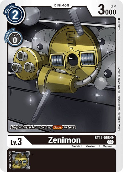 Zenimon [BT12-058] [Across Time] | Amazing Games TCG