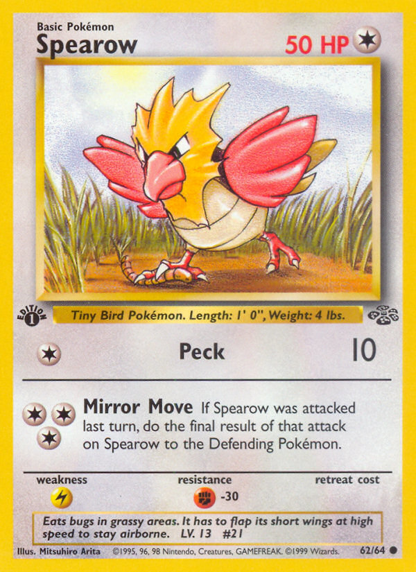 Spearow (62/64) [Jungle 1st Edition] | Amazing Games TCG