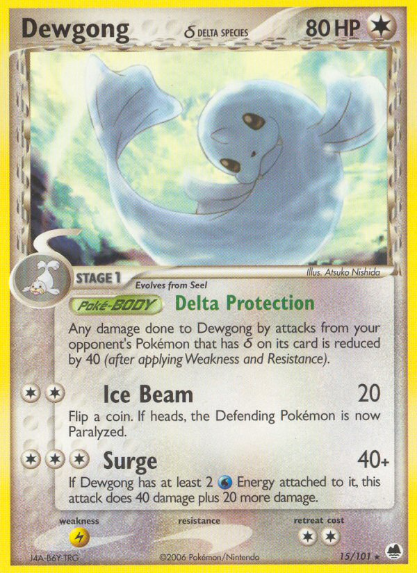 Dewgong (15/101) (Delta Species) [EX: Dragon Frontiers] | Amazing Games TCG