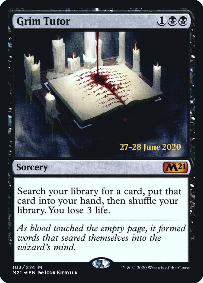 Grim Tutor  [Core Set 2021 Prerelease Promos] | Amazing Games TCG