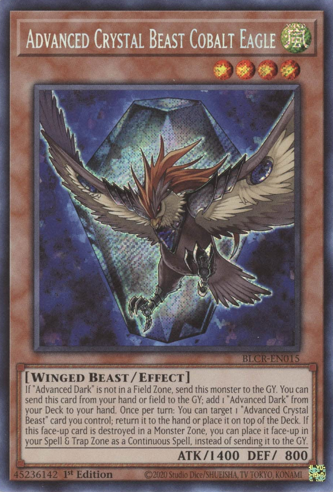 Advanced Crystal Beast Cobalt Eagle [BLCR-EN015] Secret Rare | Amazing Games TCG