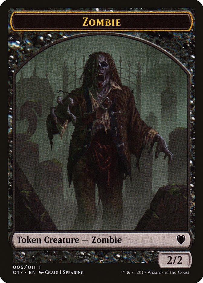 Vampire // Zombie Double-sided Token [Commander 2017 Tokens] | Amazing Games TCG