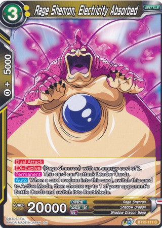 Rage Shenron, Electricity Absorbed (BT12-111) [Vicious Rejuvenation] | Amazing Games TCG