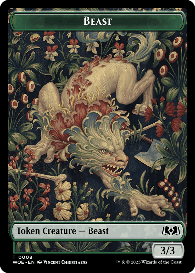 Beast // Food (0011) Double-Sided Token [Wilds of Eldraine Tokens] | Amazing Games TCG