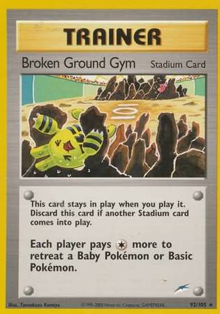 Broken Ground Gym (92/105) [Neo Destiny Unlimited] | Amazing Games TCG
