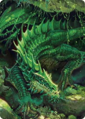 Lurking Green Dragon Art Card [Commander Legends: Battle for Baldur's Gate Art Series] | Amazing Games TCG