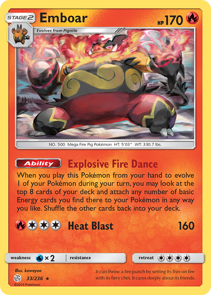 Emboar (33/236) [Sun & Moon: Cosmic Eclipse] | Amazing Games TCG